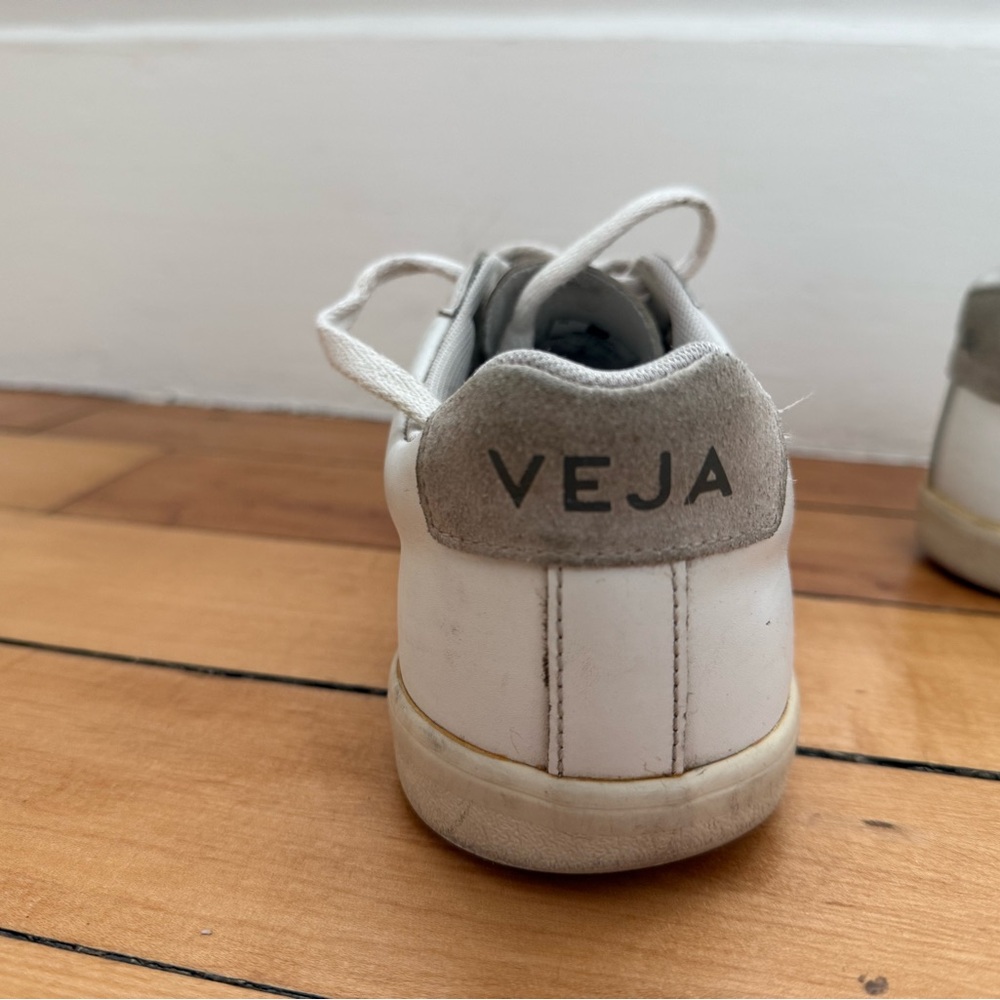 Veja White and Gray Casual Sneakers